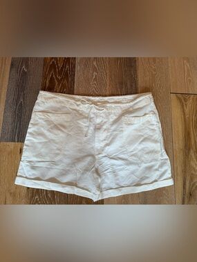 Sundance Sea Level Linen Cotton Shorts White Coastal Lightweight XXL NWOT